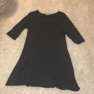 Gray T-Shirt Dress w/ Pockets